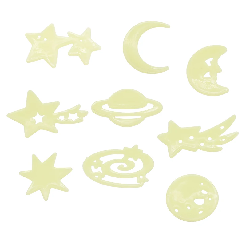 1 Pack Fluorescent Wall Sticker Stars Moon Home Decor Luminous Space Planets Wall Stickers Boys' Children Room DIY Decals