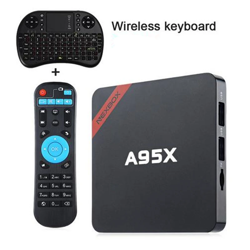 NEXBOX A95X Android TV Box Amlogic S905X Quad core 64 Bit 4Kx2K 2.4GHz WiFi Media Player Set Top
