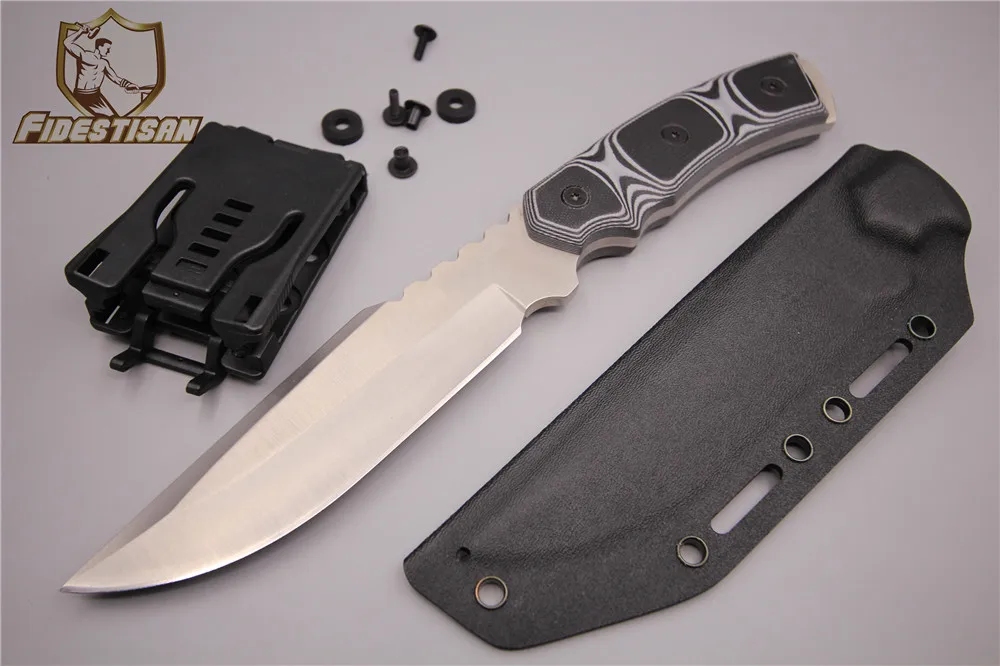 

fixed blade straight knife high-end custom small straight knife outdoor camping vg10 steel gift box leather sharp K saya