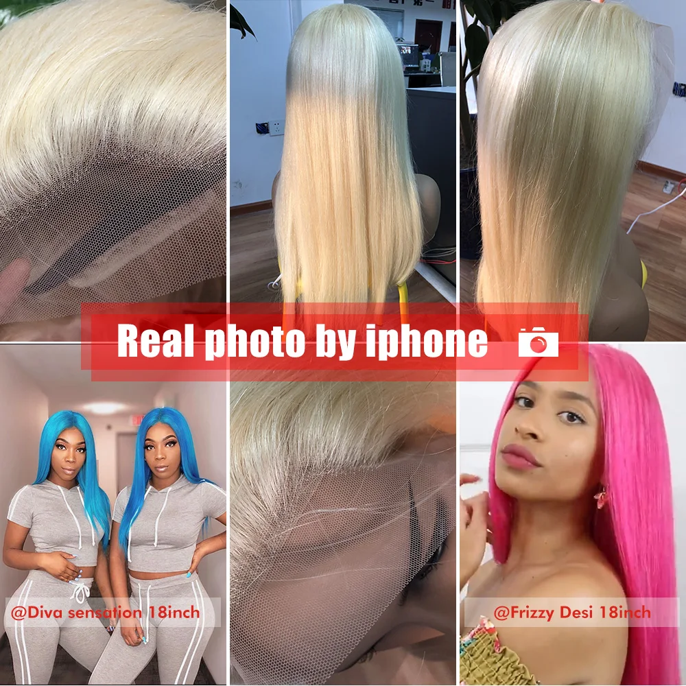 613 Lace Front Wig 180% 250% Density Human Hair Wigs High Ratio Arabella Remy Hair Peruvian 13x4 Blonde Lace Front Wig