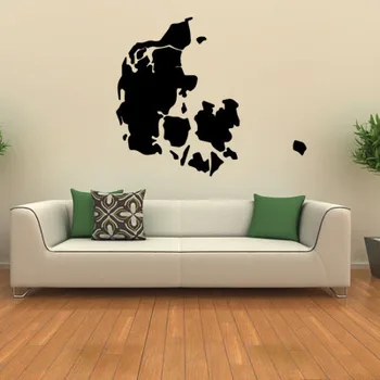 

Denmark map Globe Earth Country wall vinyl sticker custom made home decoration fashion design