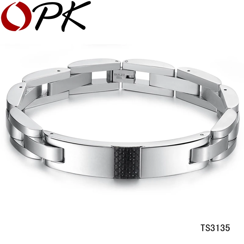 OPK ювелирные изделия браслет цепь углеродного волокна баланс браслеты для мужчин 316L taniless сталь Новое поступление 3135