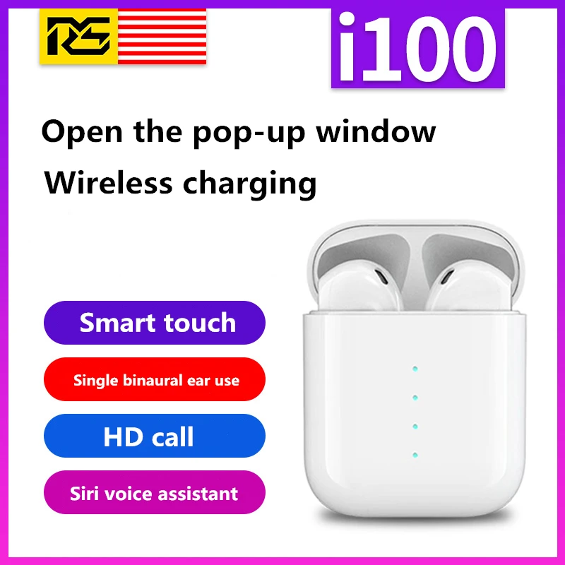 i100 TWS в ухо обнаружения умный датчик Bluetooth беспроводные наушники - обзор