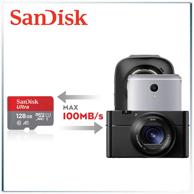 Sandisk Ultra Micro SD Card 128GB UHS-I Micro SD 256GB TF Memory Card 64GB Gopro Phone Cards Placa For video HD