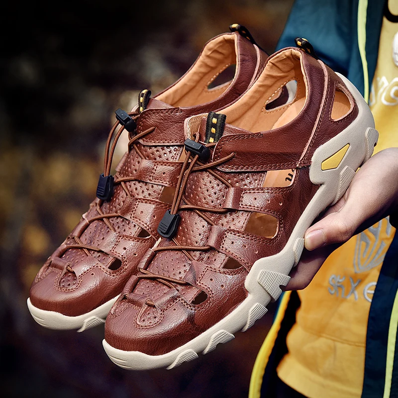 

Men's Hiking Shoes Hollow Breathable Climbing Trekking Sneakers Outdoor Mountaineering Sport Shoes Men Sneakers Plus Size 38-46