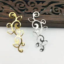 20 штук 11x39 мм филигранные цветочные обертки металла, Чарующее Ювелирное Украшение для скрапбукинга "сделай сам", ювелирное изделие, металлическое ремесло ювелирные изделия аксессуары