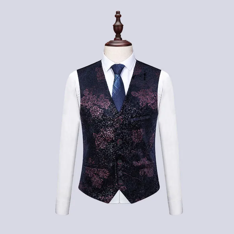 Пиджак+ жилет+ брюки) мужской костюм с принтом классические костюмы из 3 предметов для мужчин деловой костюм для отдыха высококачественные костюмы