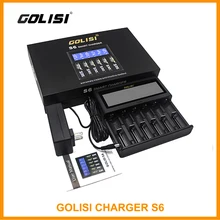 Оригинальное зарядное устройство Golisi S6 0.5A/1A/2A умное зарядное устройство для аккумуляторов lcd перезаряжаемое Ni-mh/Ni-cd/литий-ионное зарядное устройство