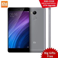 D’origine xiaomi redmi 4 pro premier 3 gb ram 32 gb rom snapdragon 625 4100 mah fhd 5.0 “13.0MP OTA MIUI 8.1 Xiomi Redmi4 Mobile Téléphone