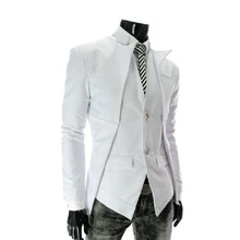 Fashion Design Herbst Frühling Tragen Männer Blazer Asymmetrische Stil Volle Hülse Business Stil Formale Jacke Beliebt männlichen Blazer
