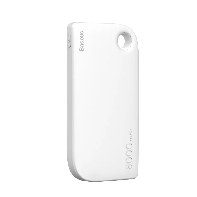 Распродажа Baseus Dual USB power Bank 8000 мАч портативное Внешнее зарядное устройство для samsung iPhone Xiaomi power bank - Цвет: White