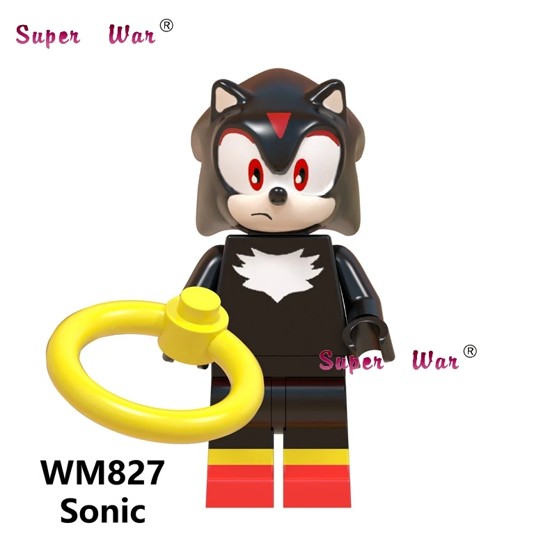 50 шт. Строительные блоки Super Sonic аниме Sonic Shadow Knuckles Girl Snow World серия для детей Детские игрушки - Цвет: WM827