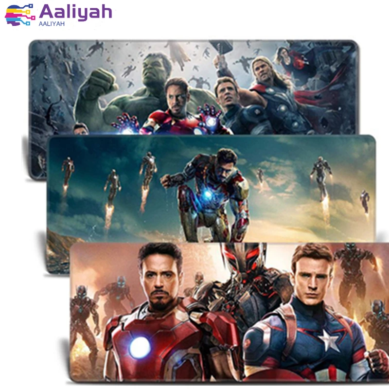 

High Quality Locking Edge Gaming Mouse Pad Marvel hero Captain America Quake Anti-slip Natural Rubber Gaming Mouse Mat