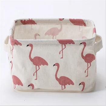 

1PC Flamingos Fabric Storage Basket Birthday Party Decorations Kids Birthday Baby Shower Flamingos Bachelorette Party Decor, Q