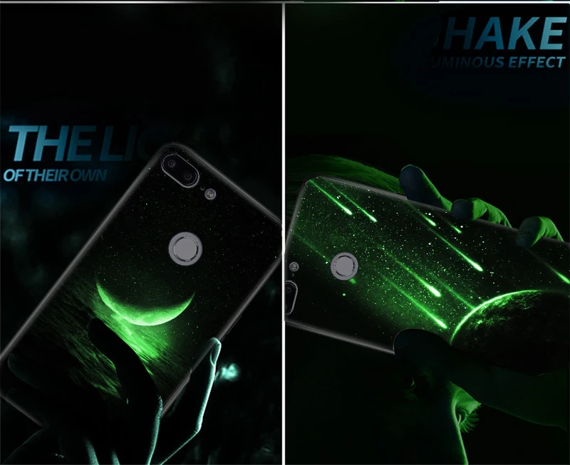 Luminous Glass Phone Case On For Huawei Mate 10 20 Lite P Smart P20 P10 Lite Nova 3 7S 7C Honor 7A 9 Lite 10 8X Play Back Cover