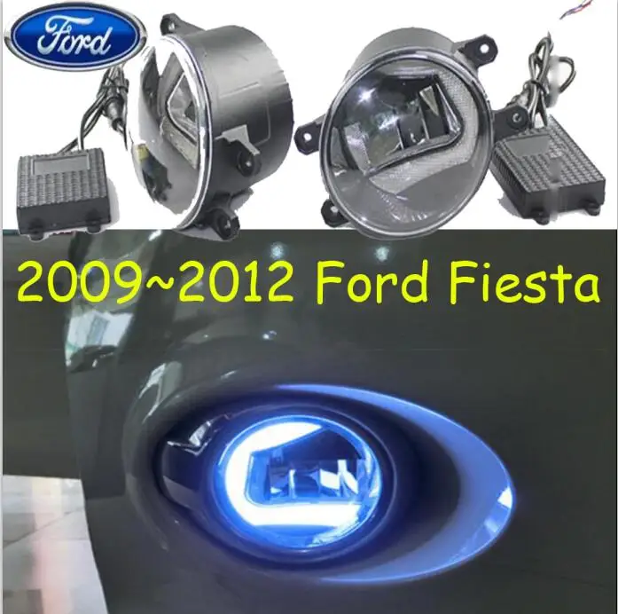 2 шт налобный фонарь для Fiesta Дневной светильник; 2009~ 2012/2013~, СВЕТОДИОДНЫЙ DRL головной светильник Fiesta противотуманный светильник, автомобильные аксессуары - Цвет: 2009to2012 Fiest