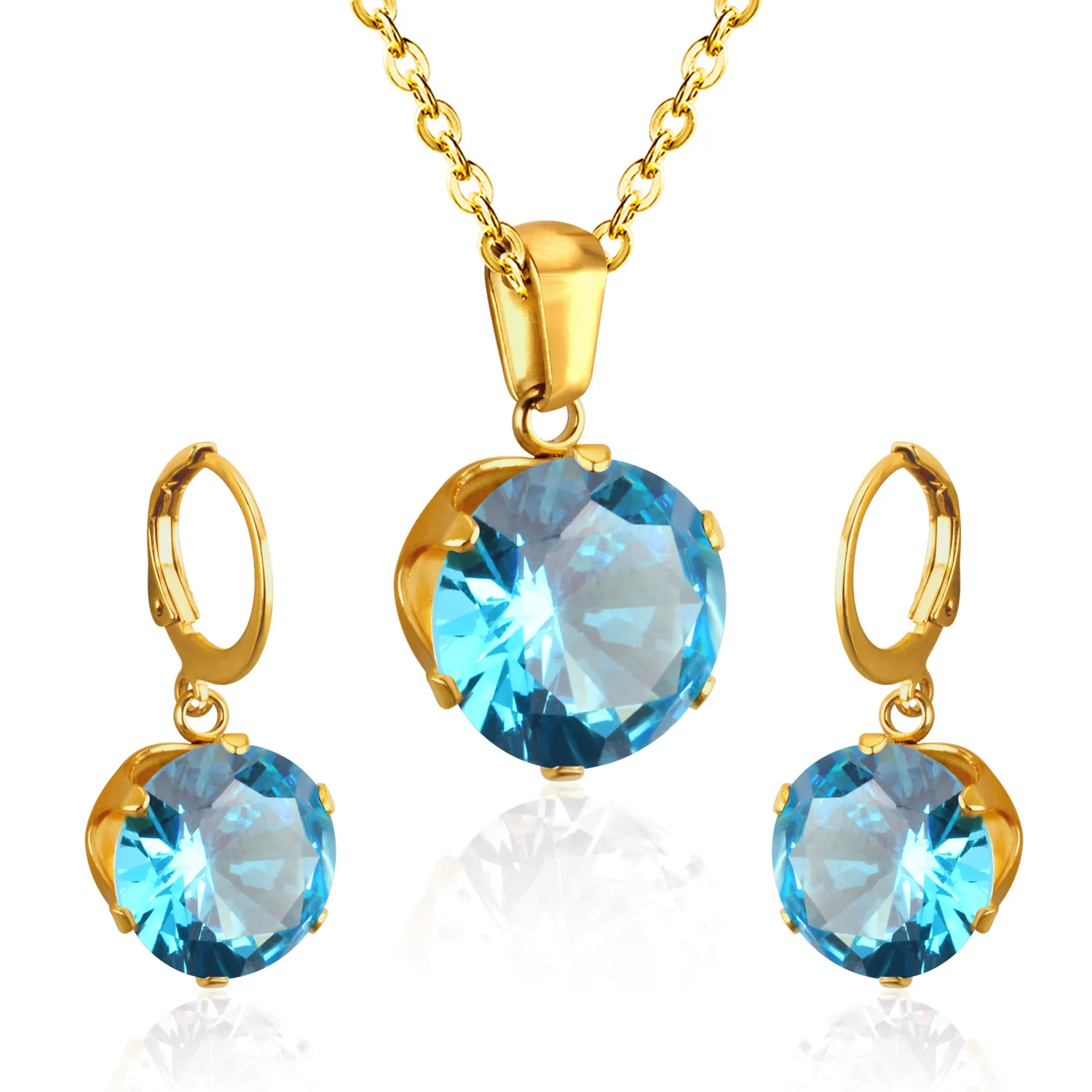 LUXUKISSKIDS Luxury Gold Color Bridal Jewelry Sets & More for Women Wedding with High Quality AAA Zircon 3