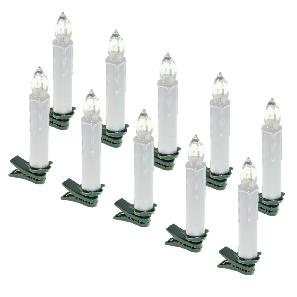 10 шт. светодиодные свечи на батарейках АА|led candle remote control|candle controlflameless led |