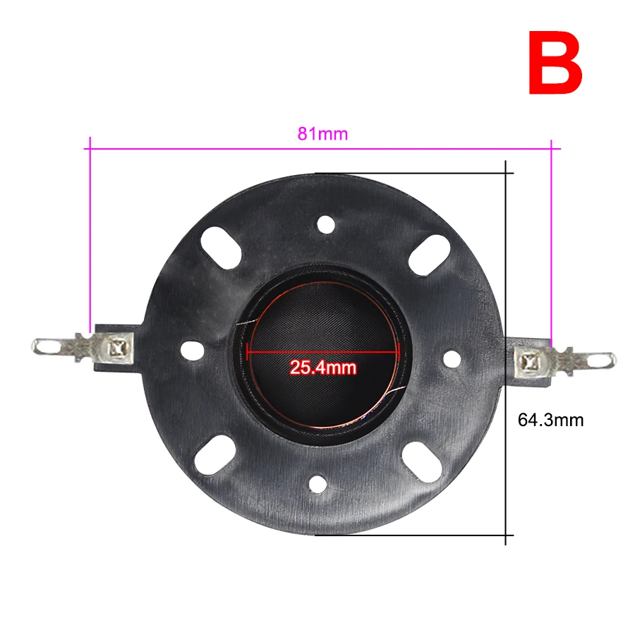 2 шт 25,4 мм звуковая катушка Черный Рог твитер шелковая мембранная пленка ВЧ 8 Ом 25,5 ядро 8 Ом аксессуары для динамиков DIY
