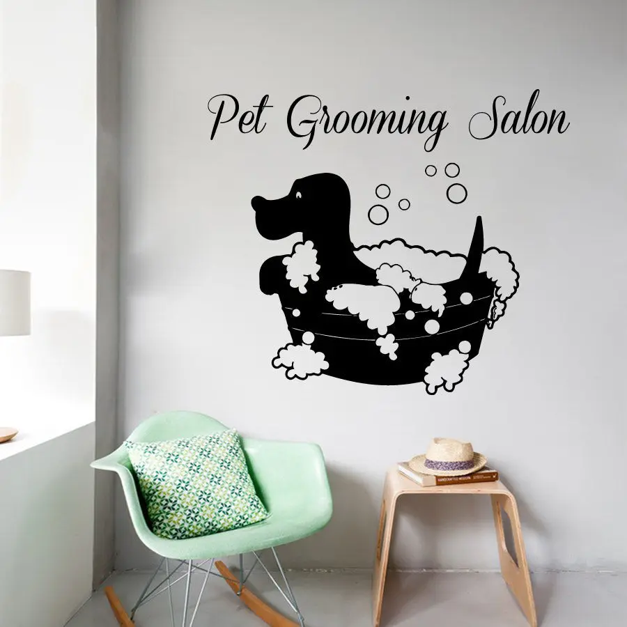 Модные Pet Shop виниловые наклейки на стены для ухода за домашними животными салон