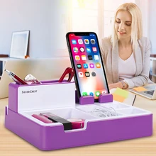 

For Mobile Phone/ Tablet Frame Desktop Storage Box Muti-function Plastic Charging Boxes Stand Digital Products Pencil case