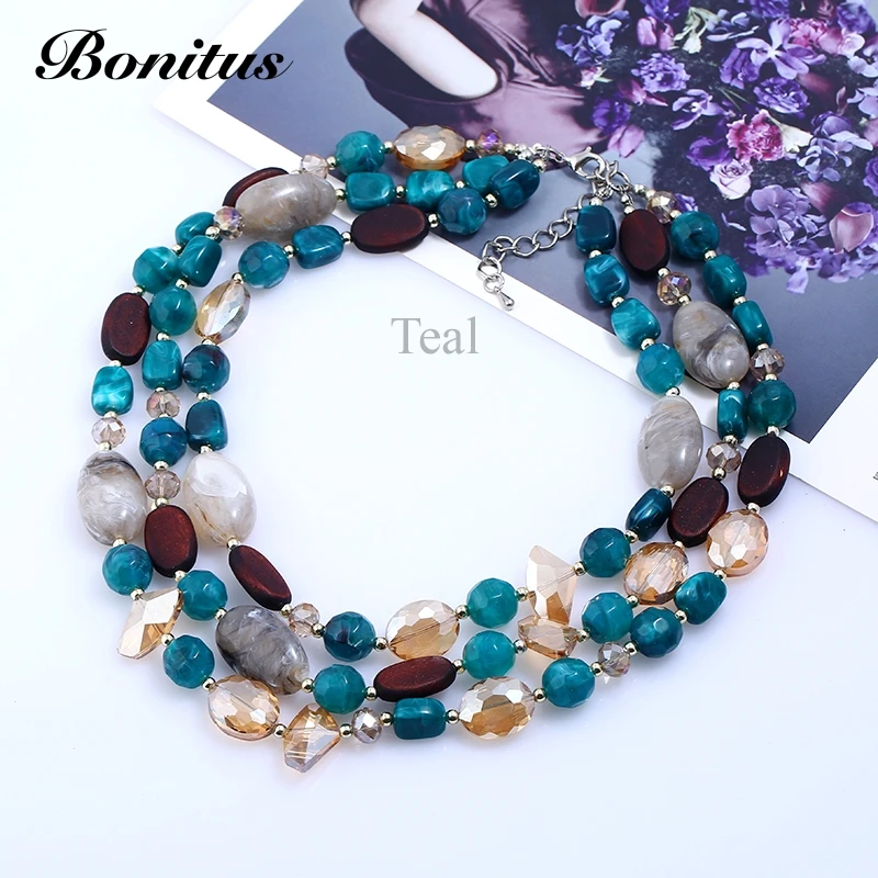 [Bonitus Jewelry] Новое поступление модное многослойное колье чокер из полированного