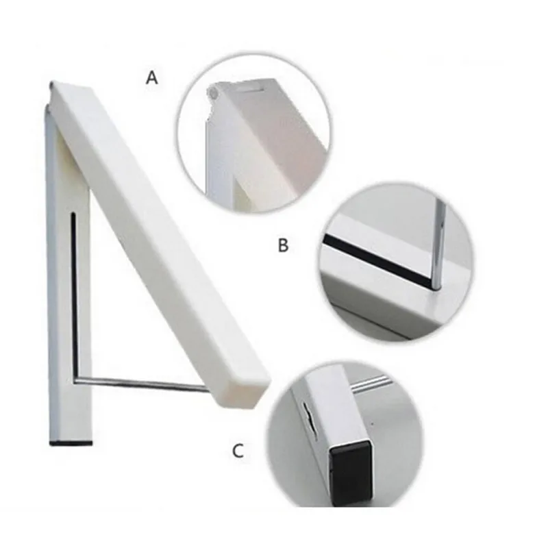  Stainless Steel Wall Hanger Retractable Indoor Clothes Hanger Folding Kitchen Drying Stand Rack Han