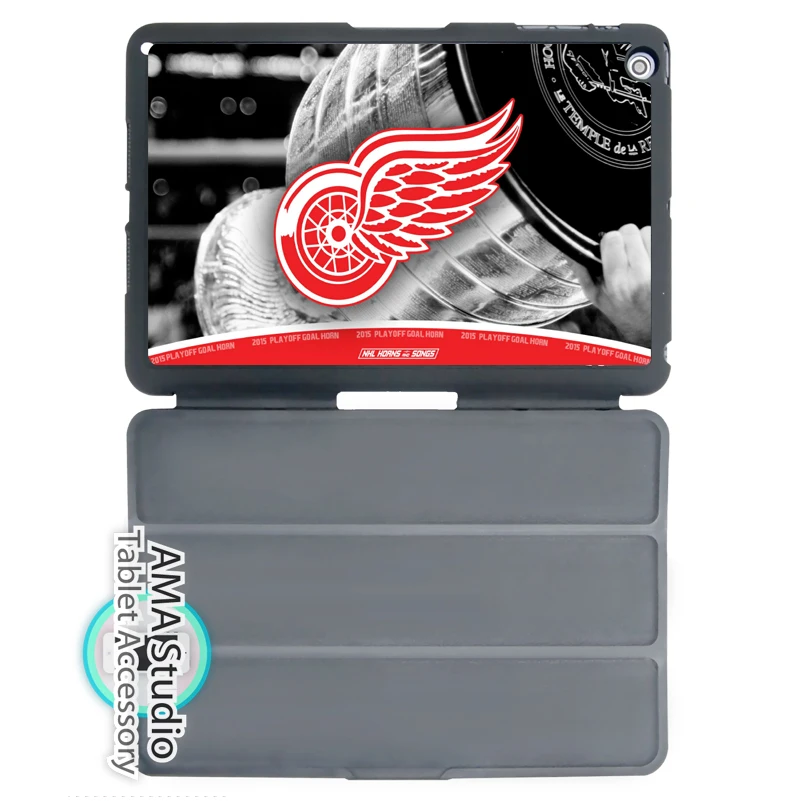 Detroit Red Wingz Ice Hockey Club Folio Cover Case For Apple iPad Mini 1 2 3 4 Air Pro 9.7 10.5 12.9 2016 2017 a1822 New | Компьютеры и