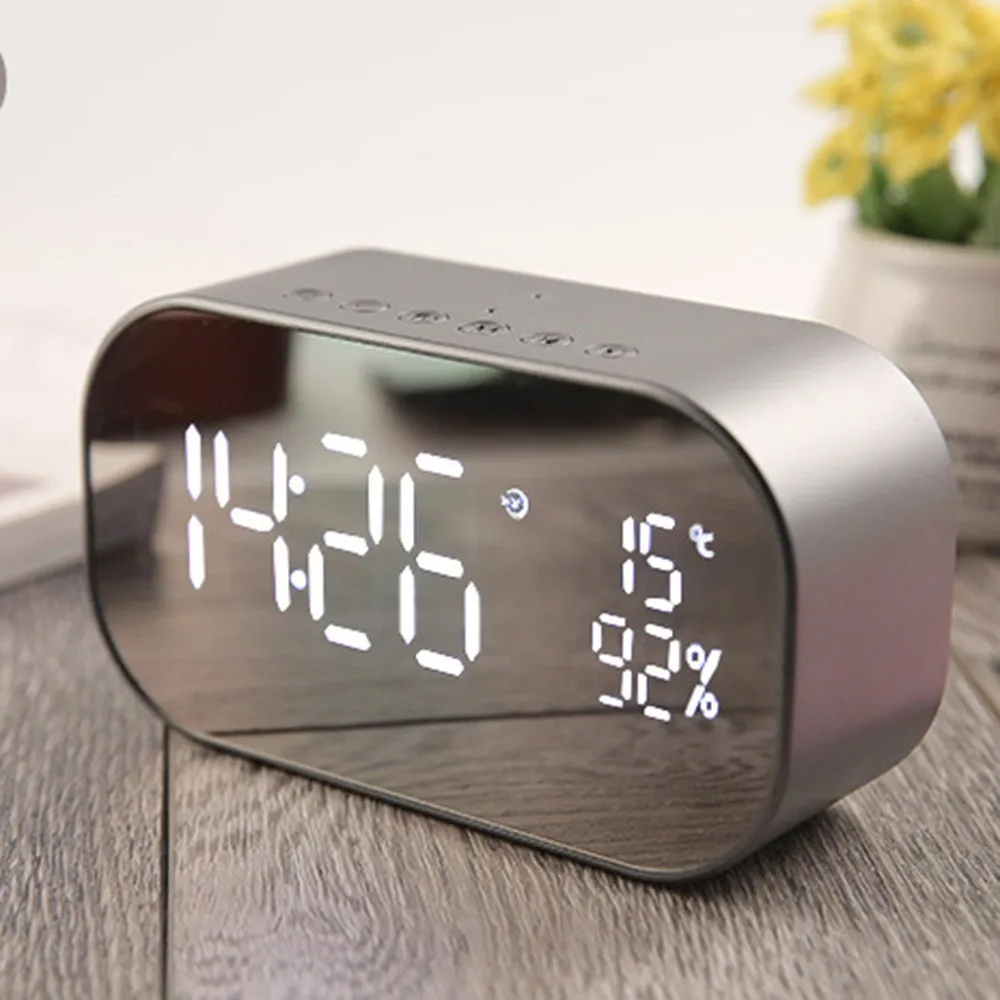 

Alarm Clock Portable Wireless Bluetooth Speaker Radio Player Loudspeaker Bluetooth Speaker Mini Home Wireless Bluetooth Speaker