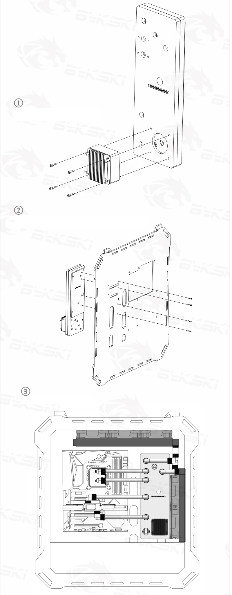 BYKSKI акриловый бак использовать для COUGAR Panzer Evo компьютерный корпус/3PIN 5 V D-RGB/Combo DDC насос крутой водный канал решение