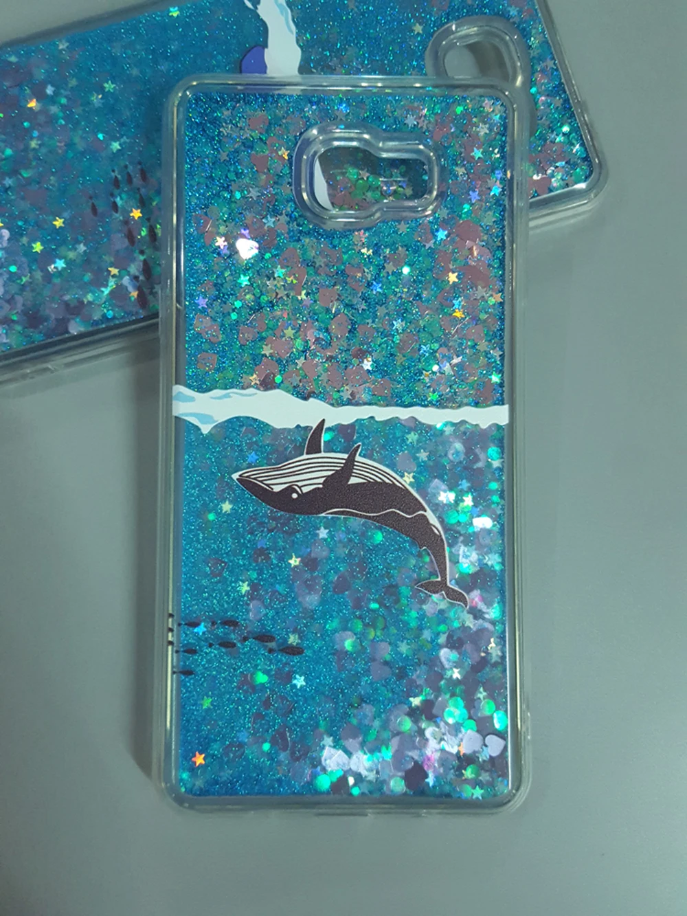 Модный чехол для Кита с жидким зыбучим песком силиконовый Samsung Galaxy S5 S6 S7 edge/S8 S9