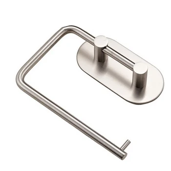 

Single Towel Bar Holder Stainless Steel Roll Paper Holder Rack Bracket Wall Mounted Towel Hanger Toilet Bathroom Hardware Roun