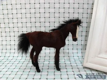 

Simulation brown horse polyethylene&furs horse model funny gift about 10cmx5cmx9cm
