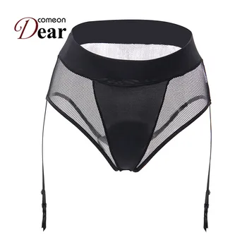 

Comeondear Stockings Suspenders Women Fishnet High Waist Garter Belts Hollow Out Jarretelles Sexy Garters For Women PA5090