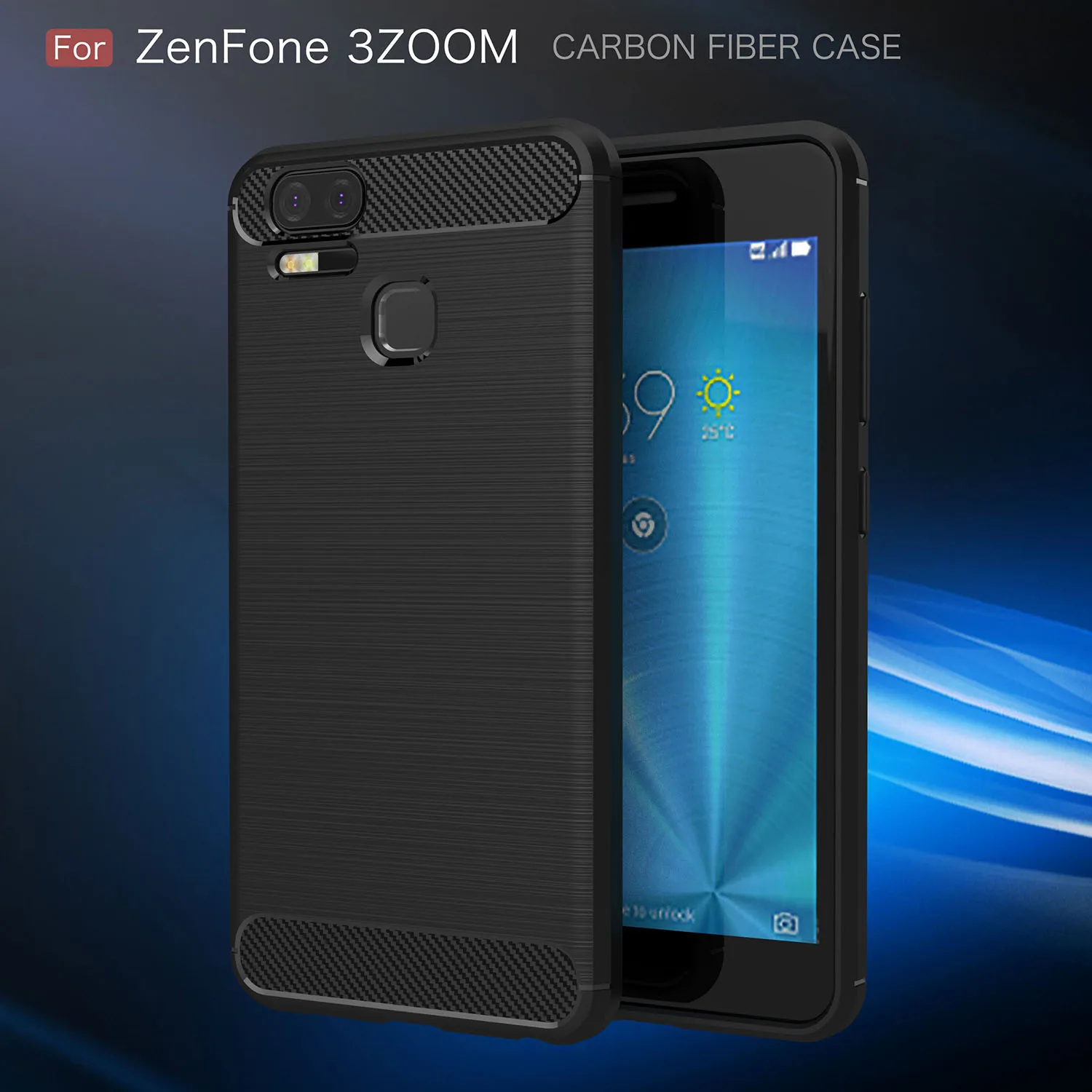 Роскошный чехол из углеродного волокна для ASUS Zenfone 3 Zoom ze553kl 5 дюймов мягкая