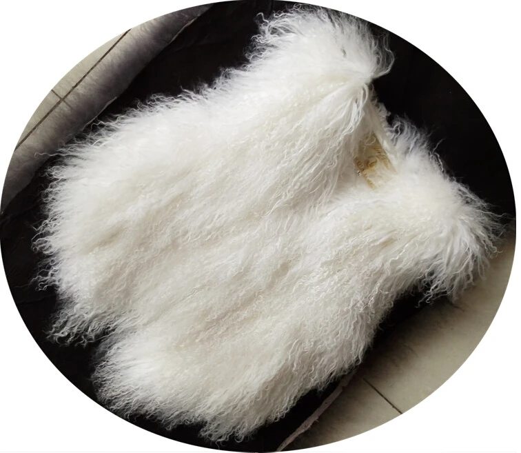 Натуральная монгольская овечья шерсть жилет Мода настоящая желтовато-коричневая овца меховая жилетка Горячая OEM заказной меховой жилет DFP882