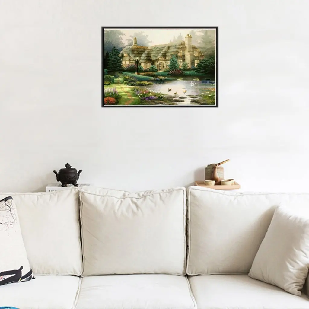 Фото на заказ! 5D Алмазный рисунок пейзаж узор вышивка крестиком комплект для домашнего украшения гостиной спальни пасторальный лес деко