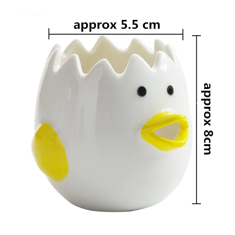Adarl Premium Ceramic Egg Separator,A Chick Quite Cute Cup,Kitchen Gadgets,Convenient and Simple 