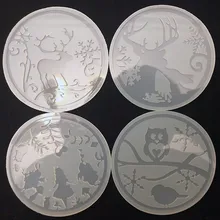 Прозрачная силиконовая форма, смола, декоративное ремесло, сделай сам, для любителей зимы, для девочек, Сова, лося, формы для эпоксидной смолы, инструмент для изготовления ювелирных изделий