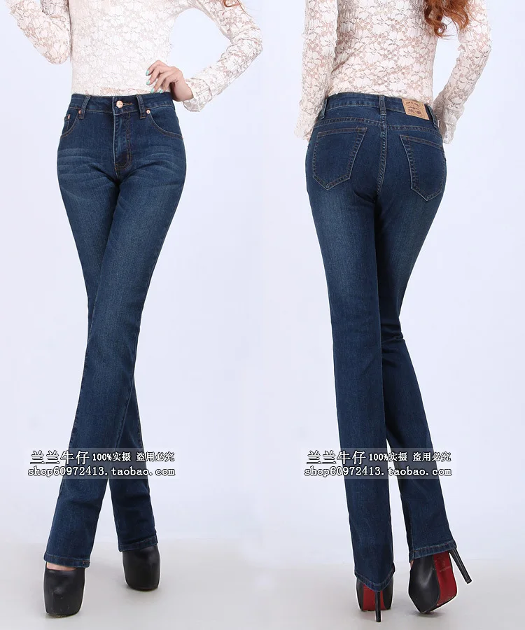 Осень, женские брюки, женские джинсы с высокой талией, женские прямые облегающие эластичные свободные джинсы размера плюс
