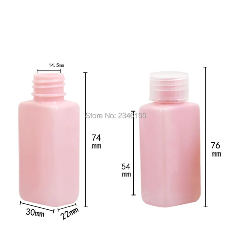 Plastic Bottle 30ml Square Transparent Plastic Bottle 30ml Empty Plastic Packaging Empty Rotating Cover Cosmetic Container (5)