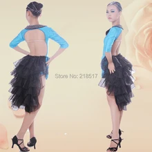 Детская танцевальная одежда Костюмы для латиноамериканских танцев этап платье дети девушка Костюмы для латиноамериканских танцев блестка Производительность платье костюм юбка праздничные платья для девочек