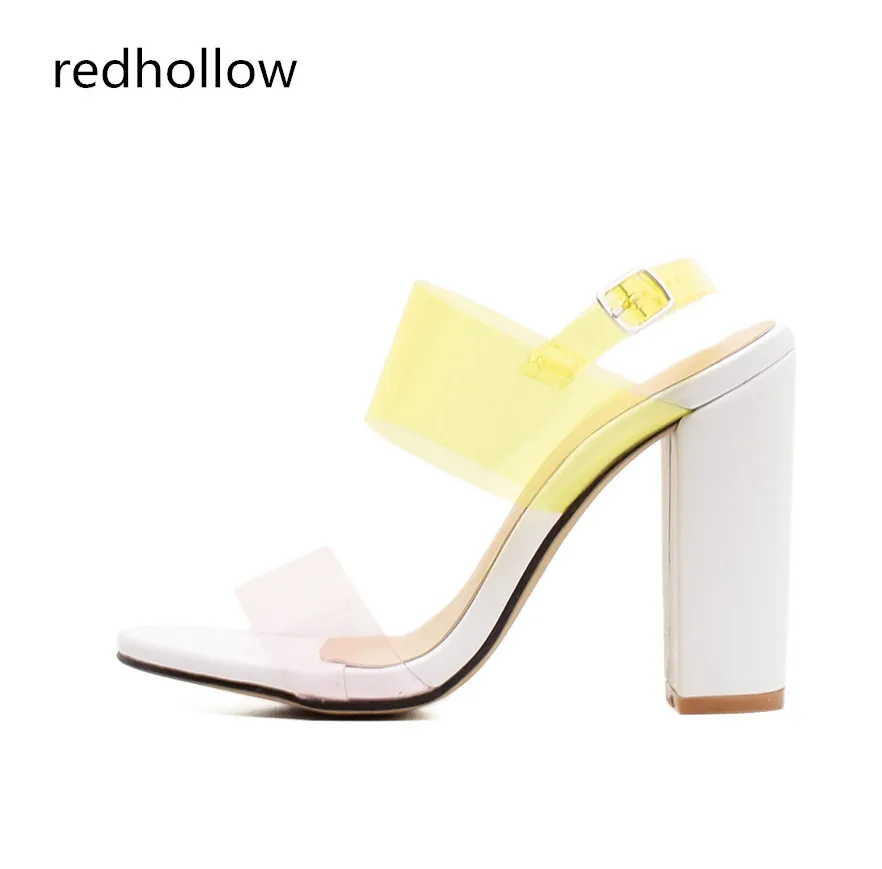 

PVC Jelly Sandals Women Open Toe Super High Heels Women Transparent Crystal Sexy Party Shoes Sandalia Feminina Slippers Pumps