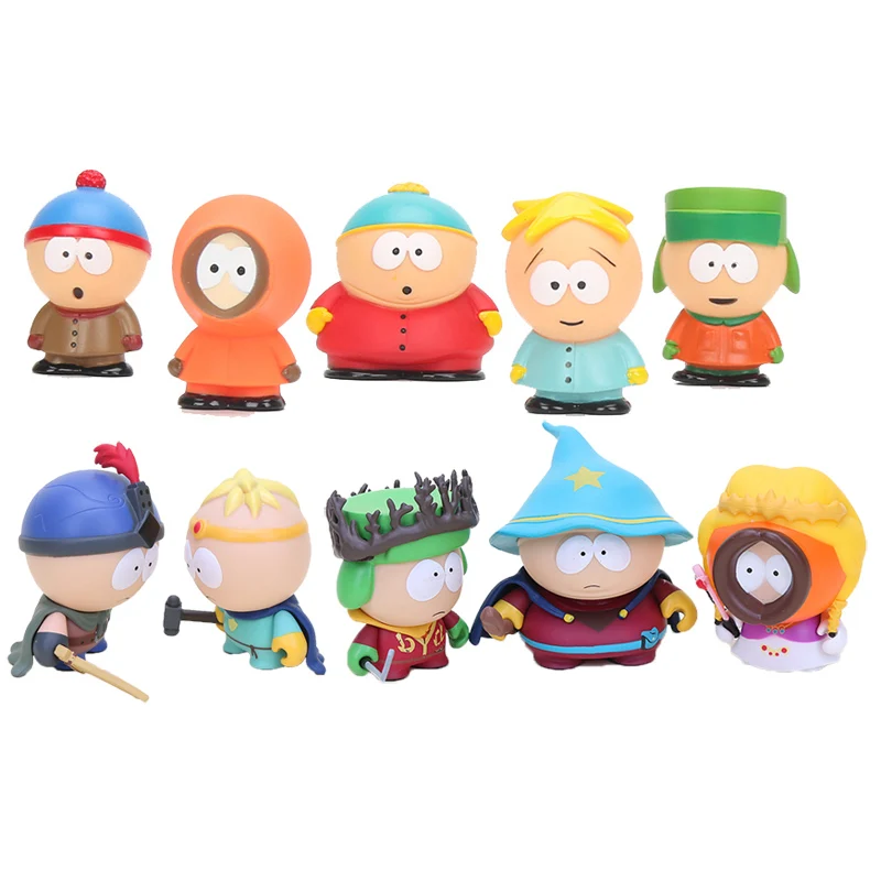 

5pcs/set Anime South Park figure toys Stan Kyle Eric Kenny Leopard Mini 6cm PVC Action Figure Collectible Model Toy Kids Gifts