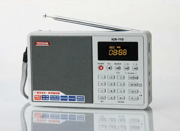 TECSUN ICR-110 FM/AM TF карта MP3 плеер рекордер радио ICR110(обновленная версия ICR-100