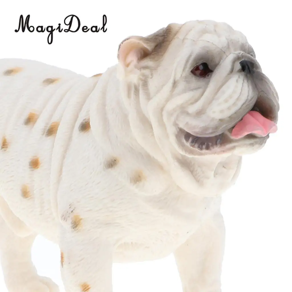 3.7'' British Bulldog Action Figure Figurine for Kids and Toddlers, Educational Toy, Birthday Presents