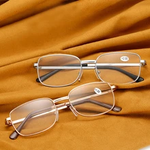 Сплав полная Рамка пресбиопические очки женские очки для чтения простой дизайн мужские золотые серебристые очки для родителей дальние очки для коррекции зрения 616