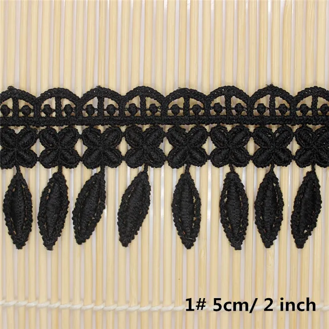 3 метра Черная кружевная лента для аппликации для платья костюм отделка домашний текстиль кружевная ткань для шитья полиэстер/хлопок