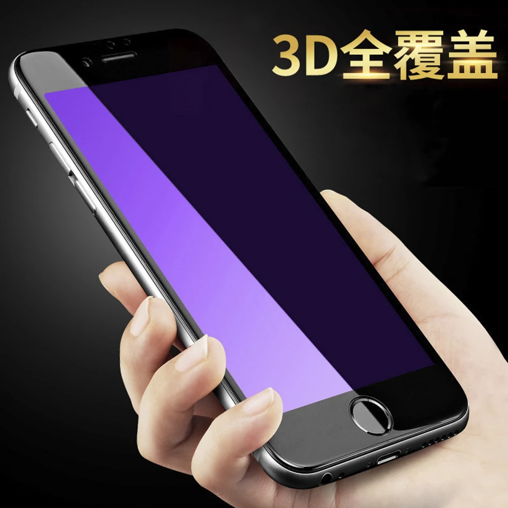 iPhone 7 Glass 3D Curved Edge Full Cover Screen Protector For iPhone 6S 8 Tempered Glass For iPhone 6 s 7 8 Plus Protective Film