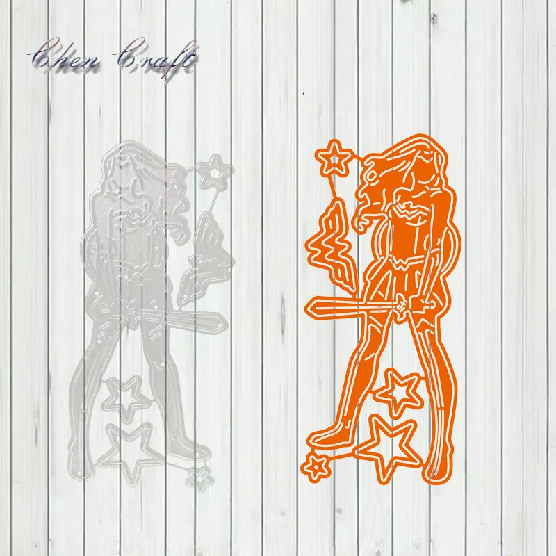 

Woman 3 Metal Cutting Dies Stencils Scrapbooking Decorative Embossing Folder Carbon Steel Paper Card DIY